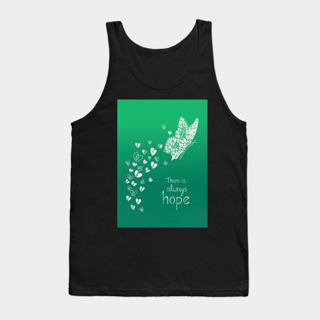 There is Always Hope Linocut Tank Top by Maddybennettart